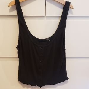 Alice and Olivia Ribbed Cropped Tank